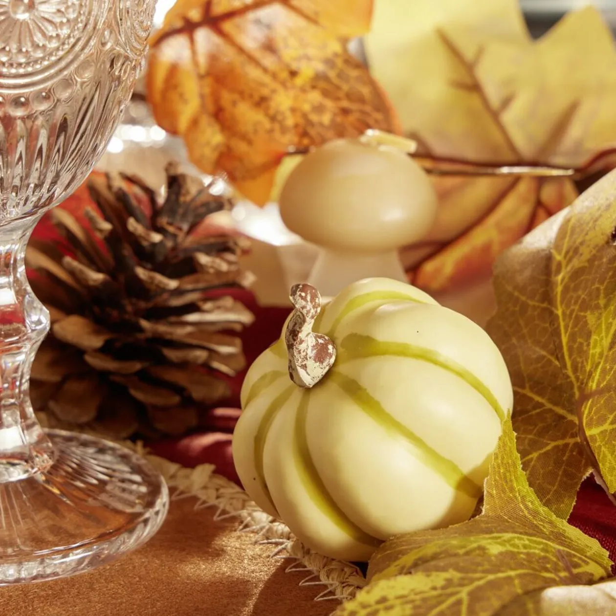 Lot éléments décoration automne plastique 3 modèles