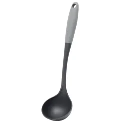 Louche plastique noir et gris L34cm < Gifi