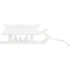 Luge décorative à poser en bois blanc 26x11xH6cm