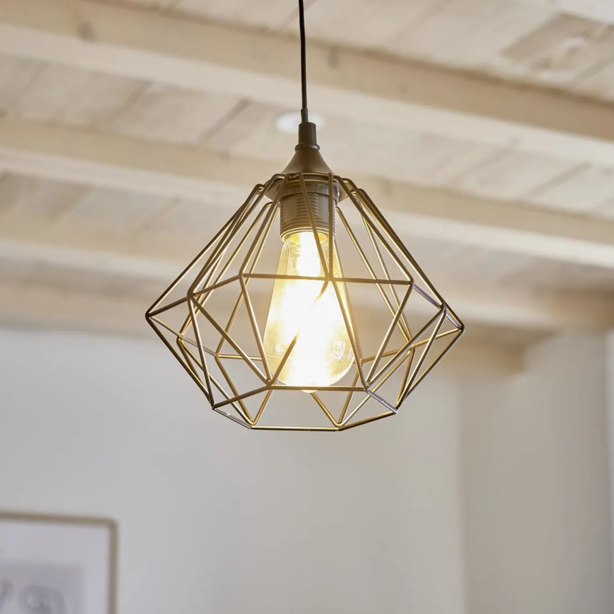 Luminaire à suspension filaire 1 ampoule métal noir < Gifi Sale