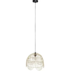 Luminaire à suspension filaire en rotin naturel < Gifi