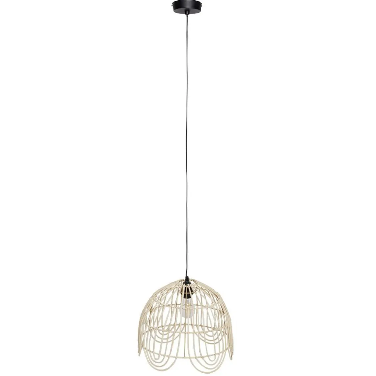 Luminaire à suspension filaire en rotin naturel < Gifi