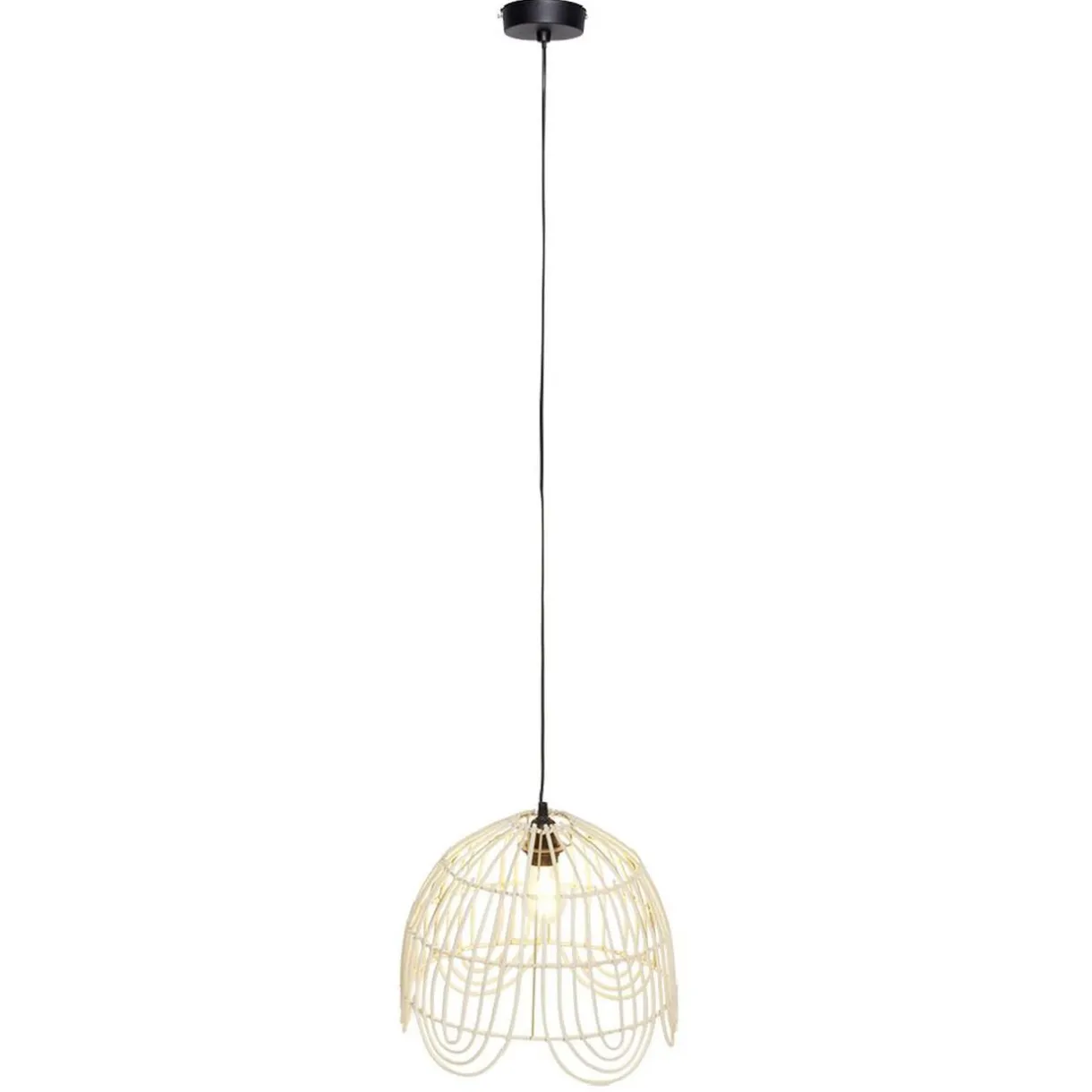 Luminaire à suspension filaire en rotin naturel < Gifi