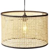 Luminaire à suspension filaire cannage en rotin < Gifi New