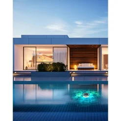 Lumière flottante solaire pour piscine Ø11,5xH2,5cm