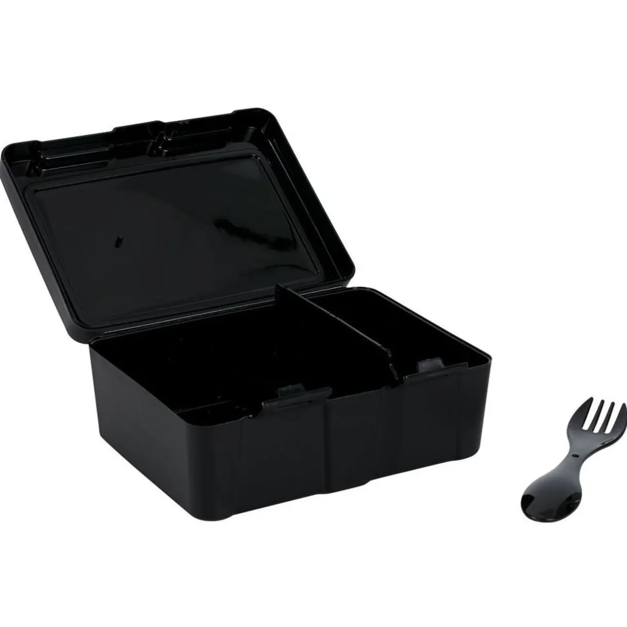 Lunch box à 2 compartiments - Boîte alimentaire en plastique noir 1L < Gifi Outlet