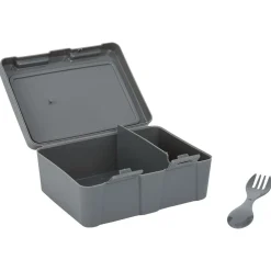 Lunch box à 2 compartiments - Boîte alimentaire en plastique gris 1L < Gifi New
