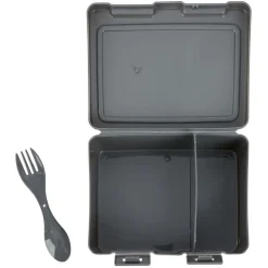 Lunch box à 2 compartiments - Boîte alimentaire en plastique gris 1L < Gifi New