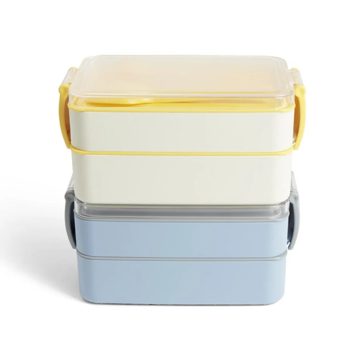 Lunch box 2 compartiments 400ml et 500ml avec couverts < Gifi Discount