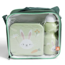 Lunchbox enfant 720ml avec gourde 350ml et sac de transport lapin vert < Gifi Discount