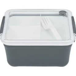 Lunch box 2 niveaux plastique gris 95cl < Gifi Clearance