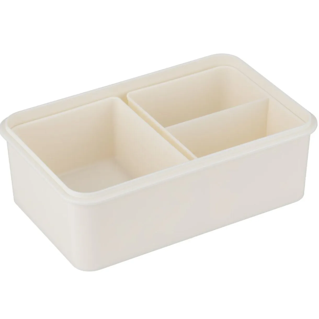 Lunch box plastique blanc motif floral 21x14xH7cm < Gifi