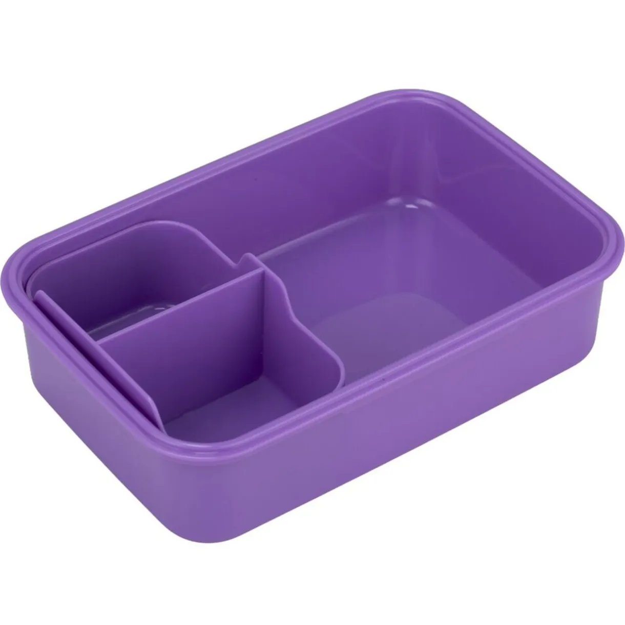 Lunch box plastique 800ml avec séparateur lignes ondulées 13x18xH6cm (2 modèles) < Gifi Sale