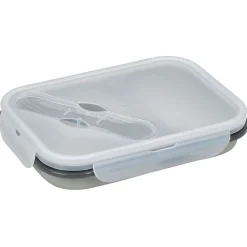 Lunchbox rétractable 2 compartiments avec couvercle 3 coloris