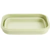 Lunch box rétractable 1L avec 2 couverts plastique et silicone vert