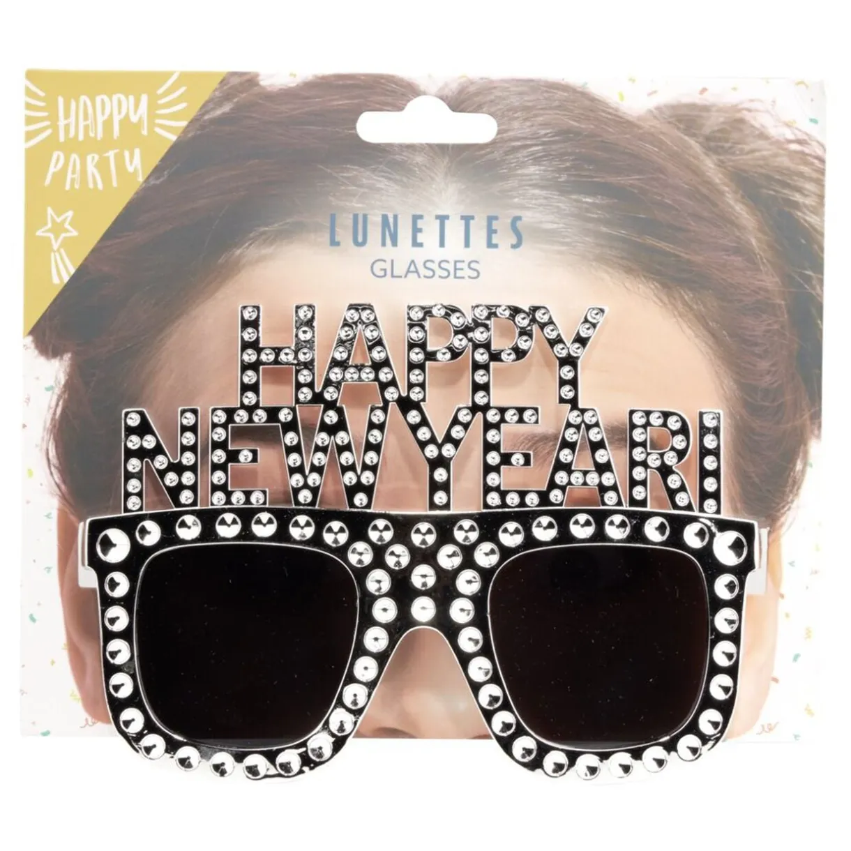 Lunette festive Happy New Year argenté < Gifi Sale