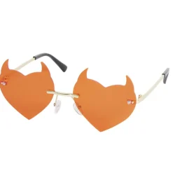 Lunettes adulte diablesse forme coeur rouge avec cornes < Gifi Clearance