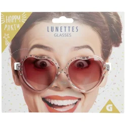 Lunettes coeur avec strass