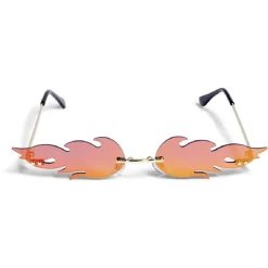 Lunettes fantaisies adulte flamme orange