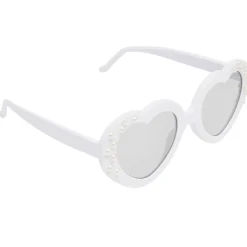 Lunettes soleil femme forme coeur blanc avec perles < Gifi New