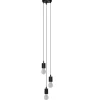 Lustre à suspension filaire 3 douilles métal noir Ø12xH100 cm < Gifi Clearance