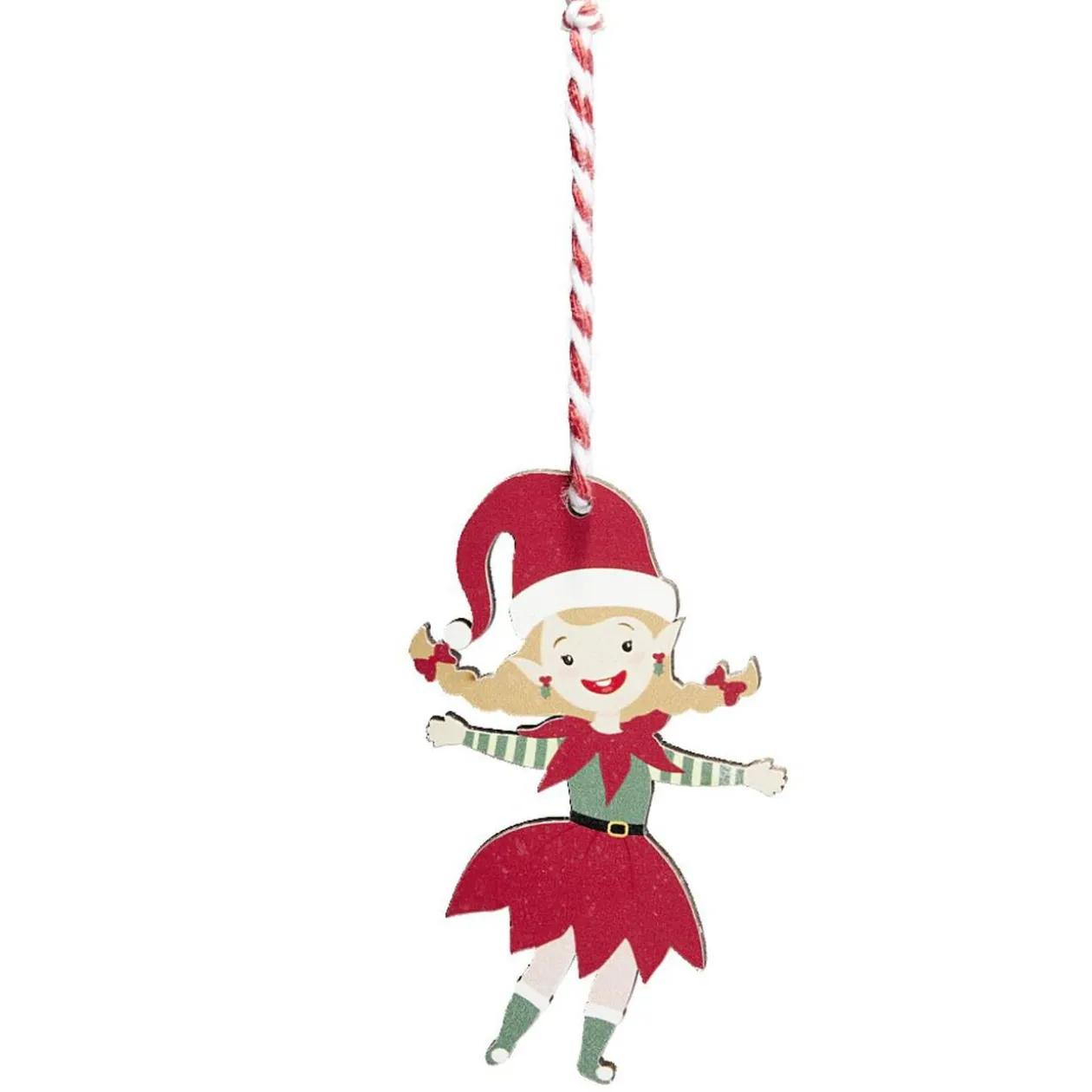 Lutin en bois à suspendre L10cm - 2 modèles fille ou garçon