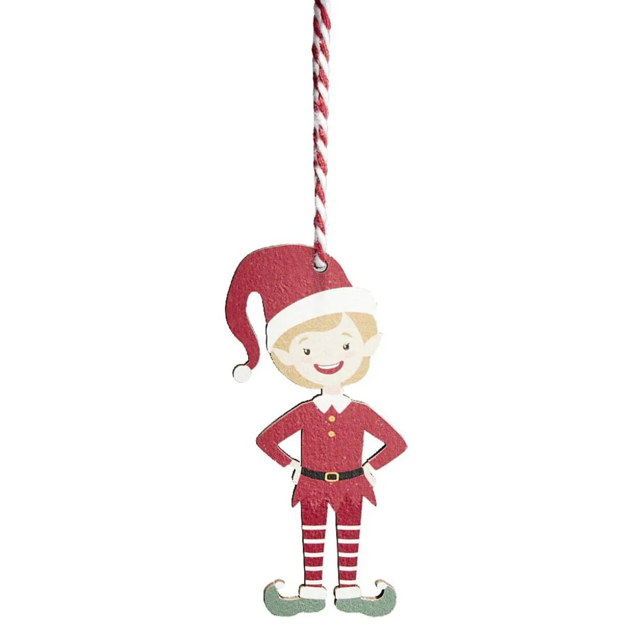 Lutin en bois à suspendre L10cm - 2 modèles fille ou garçon