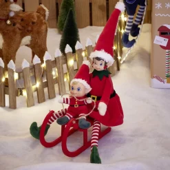 Lutin farceur bébé feutrine rouge et blanc H14,5cm < Gifi Best