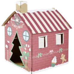 Maison de lutin farceur en carton H32x33x39cm rouge < Gifi Hot