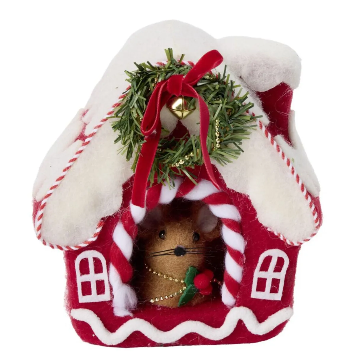 Maison de Noël décorative en feutrine H16cm (2 modèles) < Gifi Online