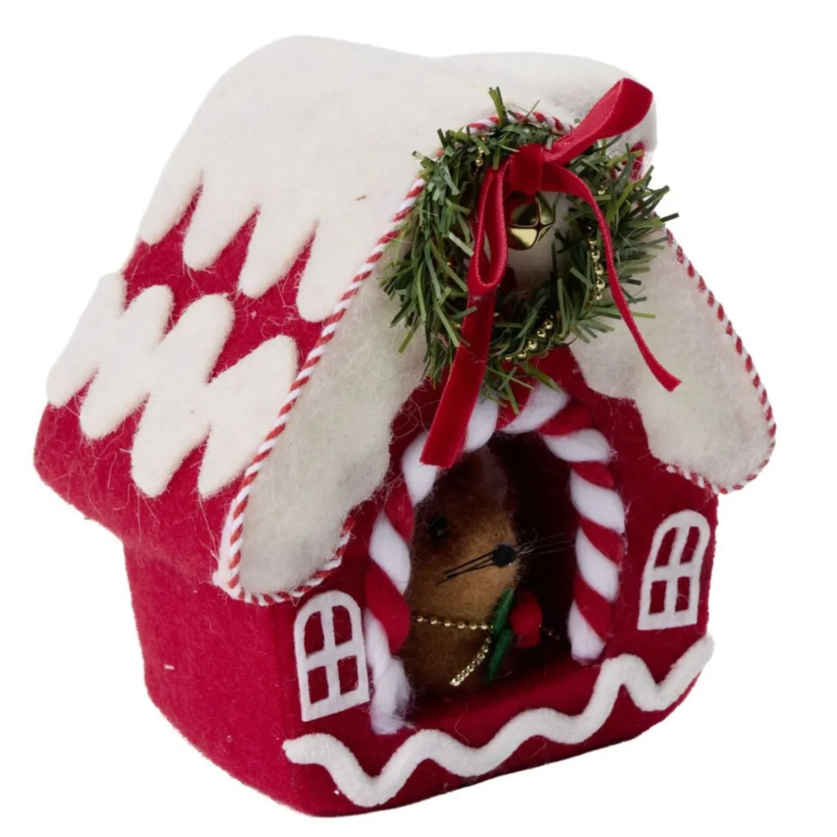 Maison de Noël décorative en feutrine H16cm (2 modèles) < Gifi Online