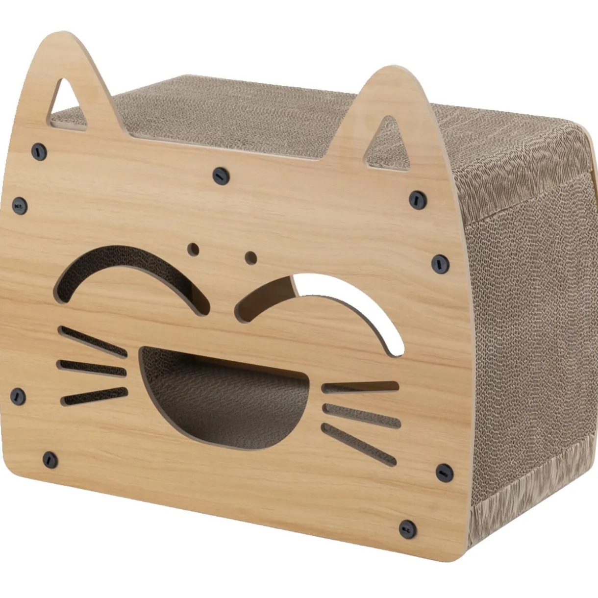 Maisonnette avec grattoir et couchage pour chat - 44x25xH38cm < Gifi Discount