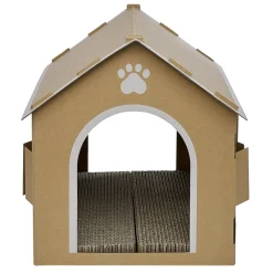 Maison pour chat à décorer avec grattoir intégré