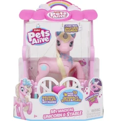 Ma licorne magique et son écurie Little Pet LED et son plastique rose H29cm
