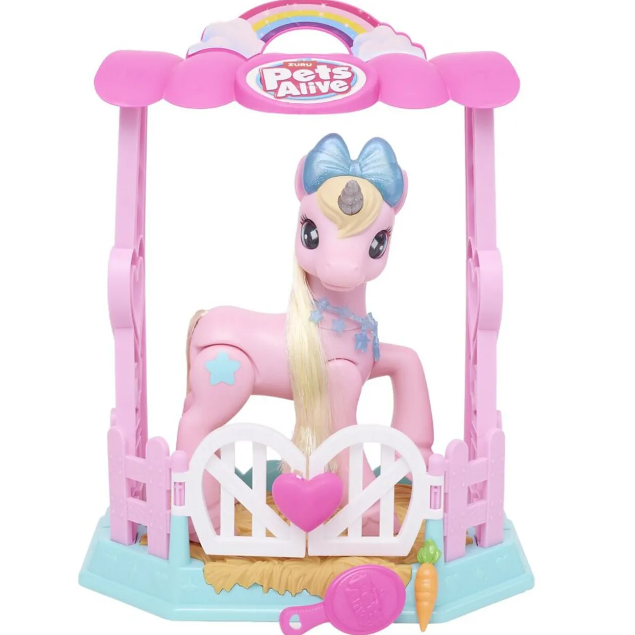 Ma licorne magique et son écurie Little Pet LED et son plastique rose H29cm
