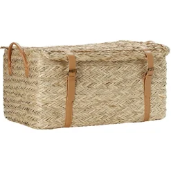 Malle en jonc 52 x 31 x H.25 cm