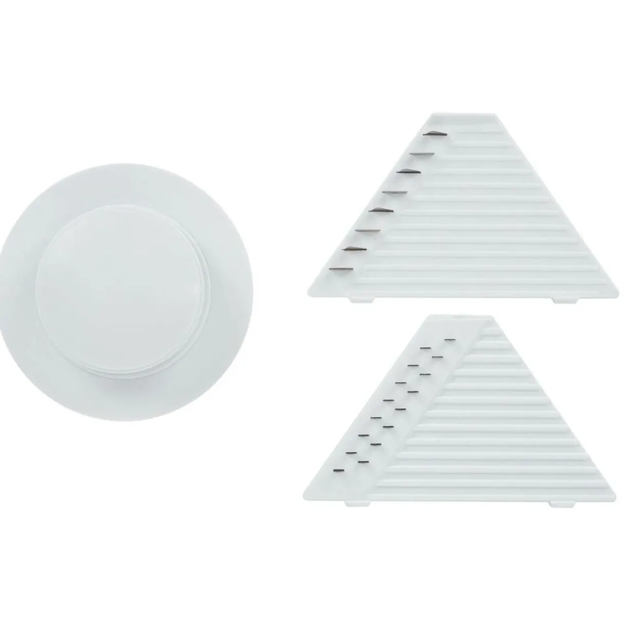 Mandoline multiusage 4 accessoires inox et plastique blanc < Gifi New