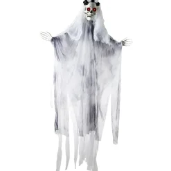 Mariée squelette animé Halloween calavera H120cm