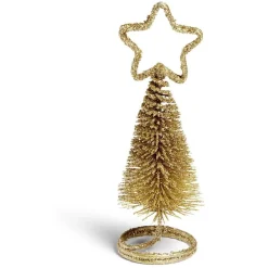 Marque place Noël sapin doré Ø4xH10,5cm