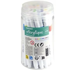 Marqueur acrylique x36 dans pot