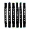 Marqueurs à double pointe teintes bleu/violet H18,5cm 6 pièces < Gifi