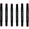 Marqueurs à double pointe teintes rouge/rose L18,5cm 6 pièces < Gifi Clearance