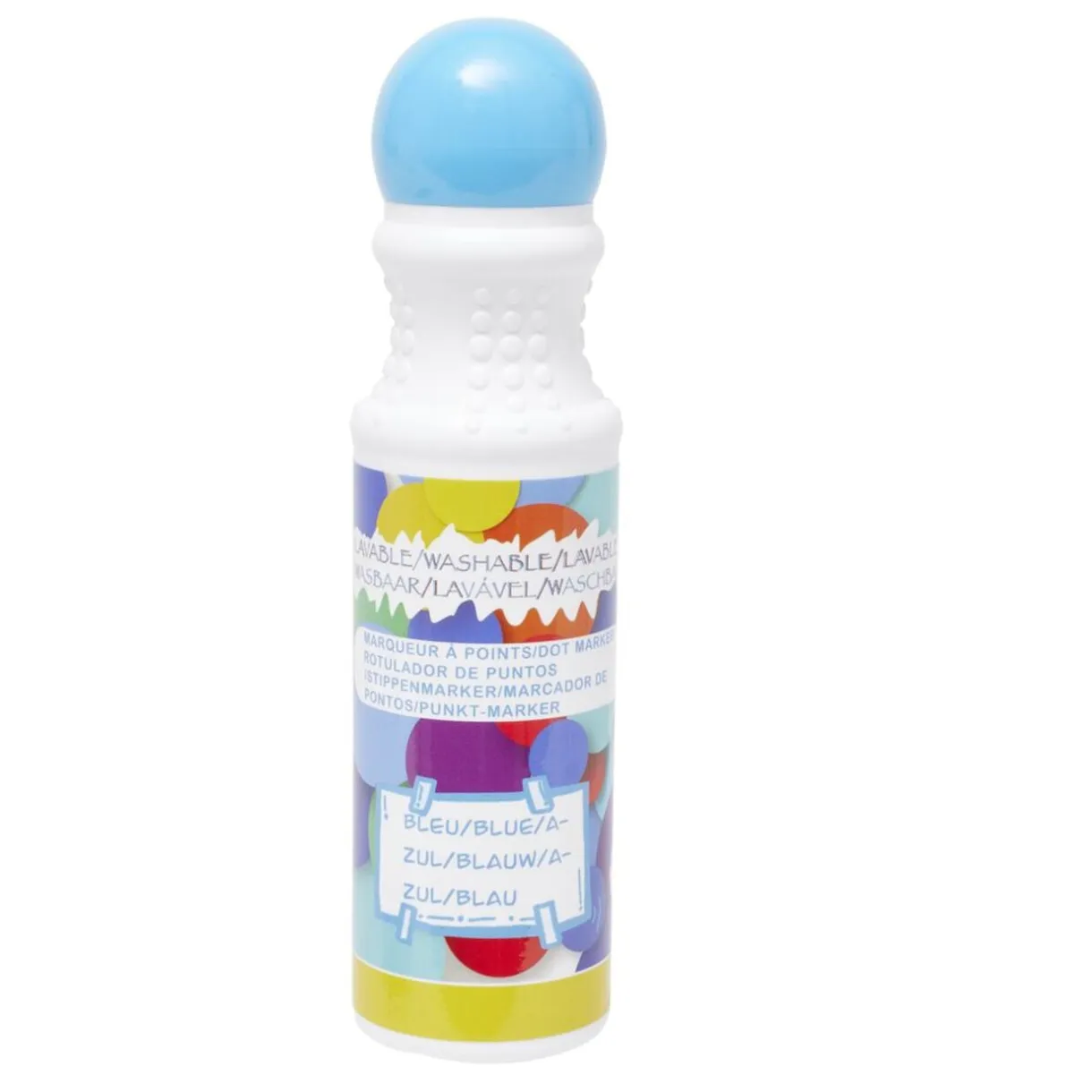 Marqueur tampon à point lavable x2 vert et bleu L13cm < Gifi Hot