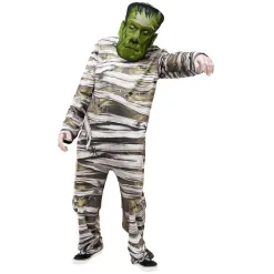 Masque adulte Halloween Frankenstein grosse tête de zombie vert