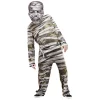 Masque adulte Halloween grosse tête de momie gris et blanc < Gifi Discount
