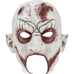 Masque adulte Halloween monstre blanc ensanglanté latex
