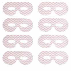 Masque de fête motif zig zag blanc et rose en carton x 8 < Gifi Online