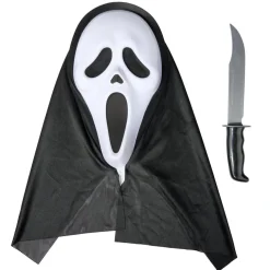 Masque et couteau Ghostface Scream noir et blanc < Gifi New