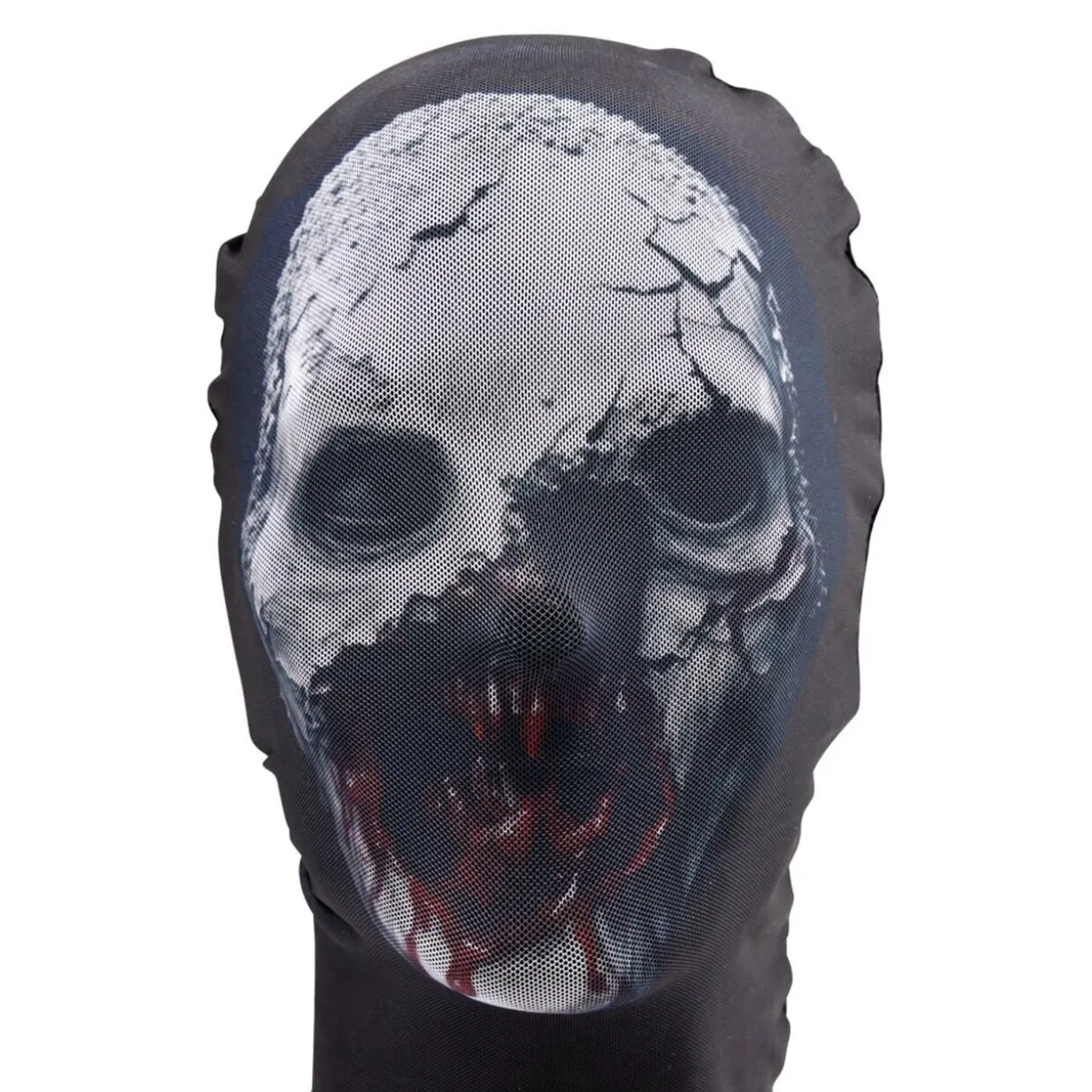 Masque Halloween adulte cagoule imprimée visage effrayant (2 modèles)