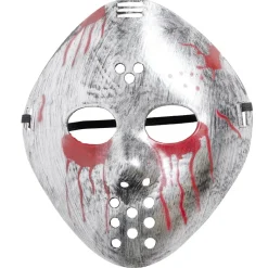 Masque Halloween serial killer avec sang dégoulinant (2 modèles)
